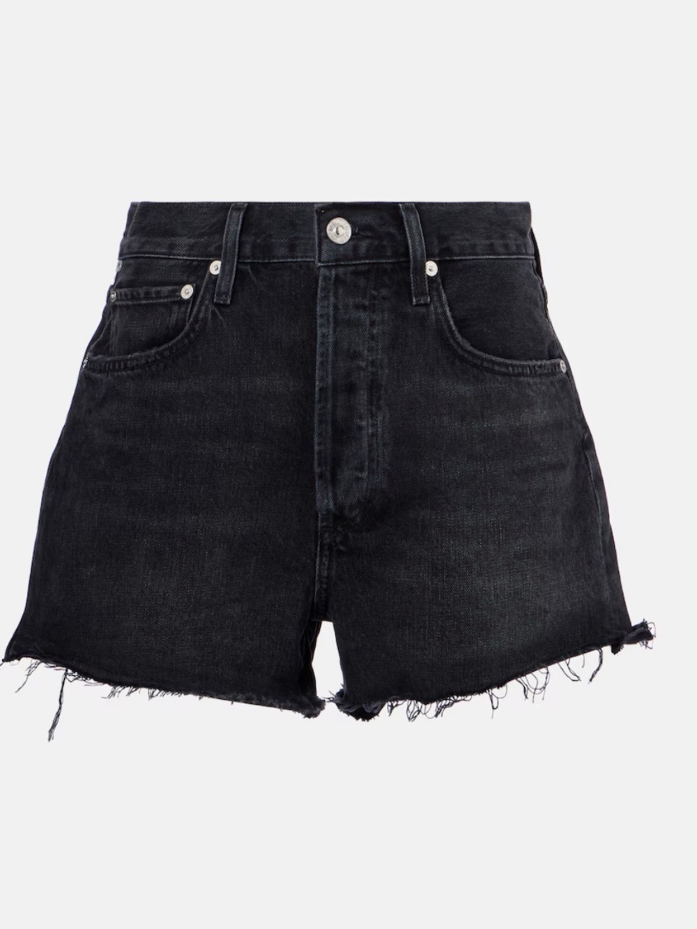 NWOT Citizens of Humanity Marlow distressed denim shorts black 25